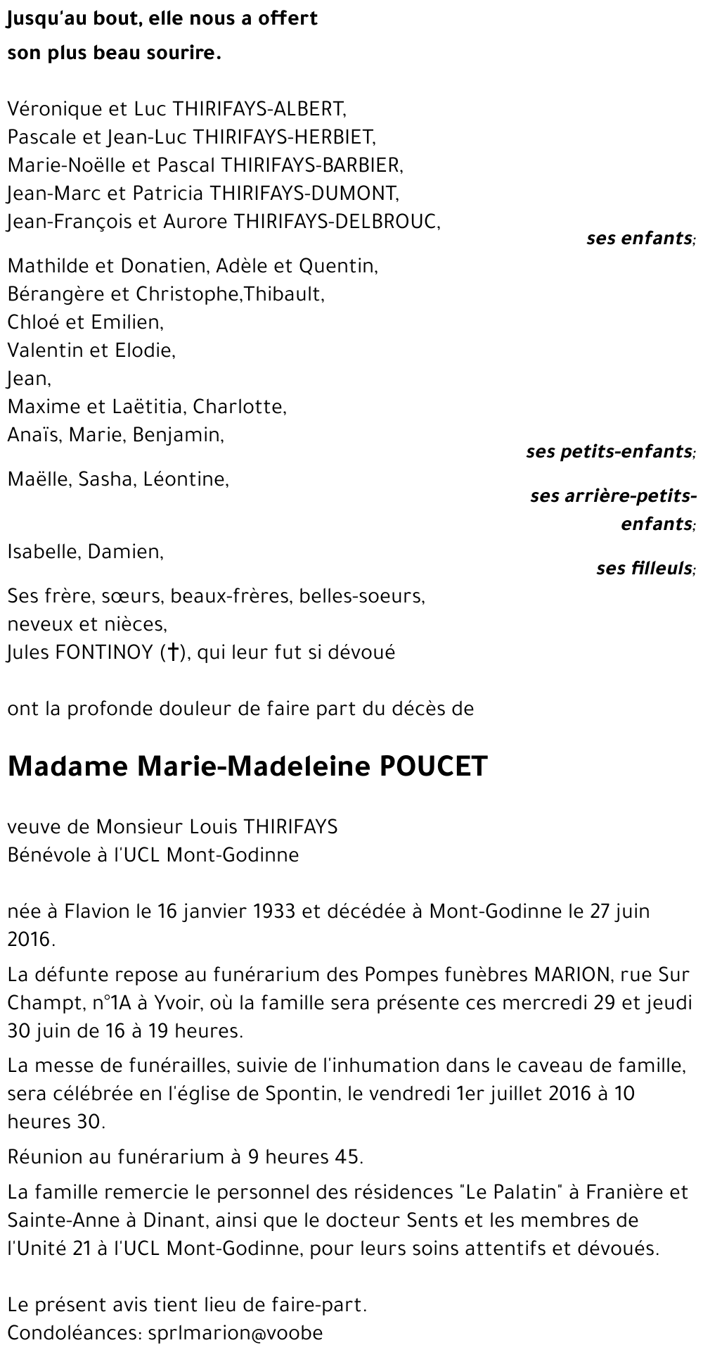 Marie-Madeleine POUCET