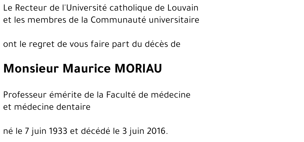 Maurice MORIAU