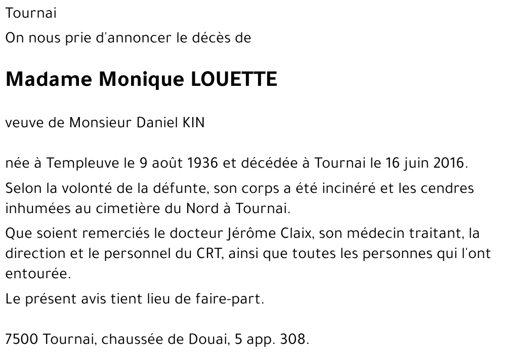 Monique LOUETTE