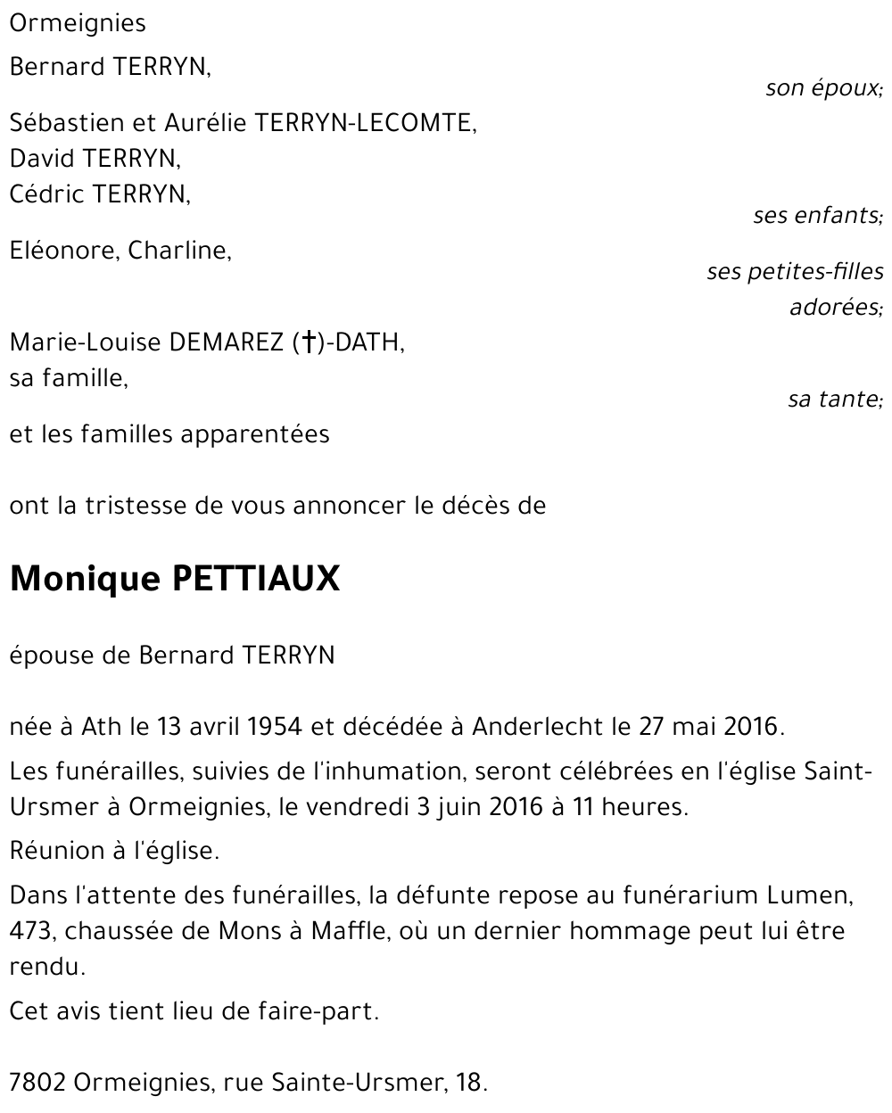 Monique PETTIAUX
