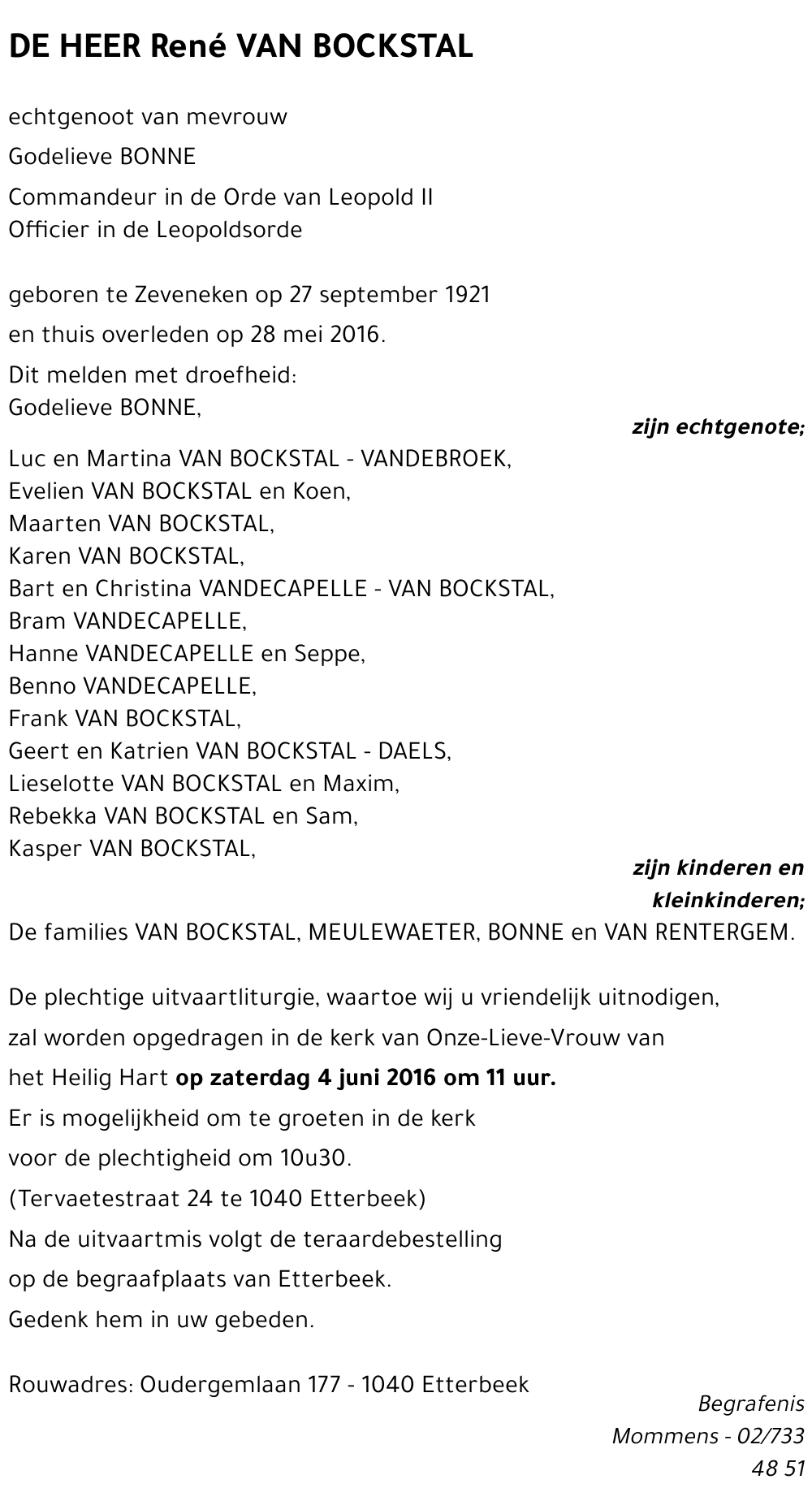René VAN BOCKSTAL
