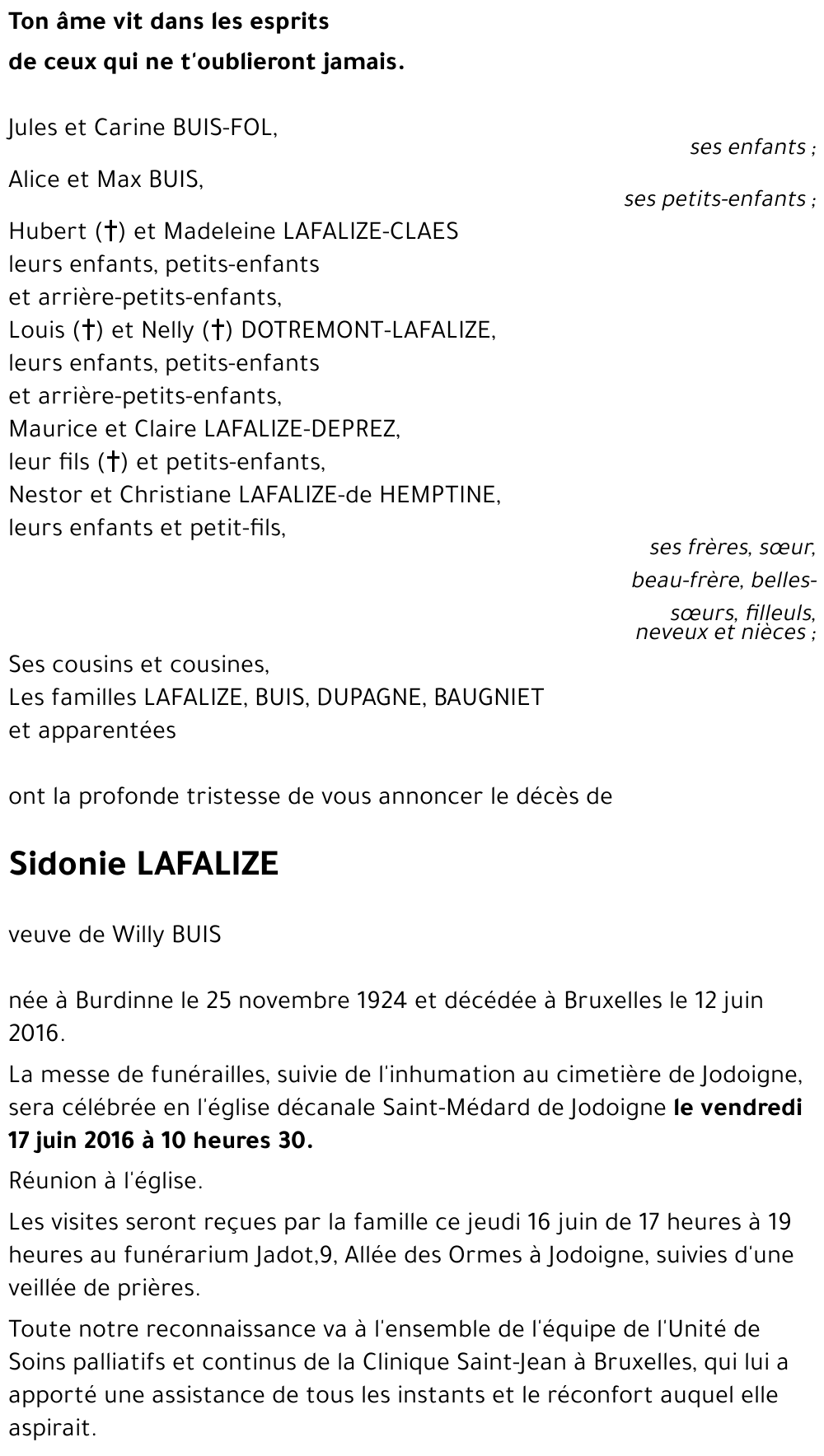 Sidonie Lafalize