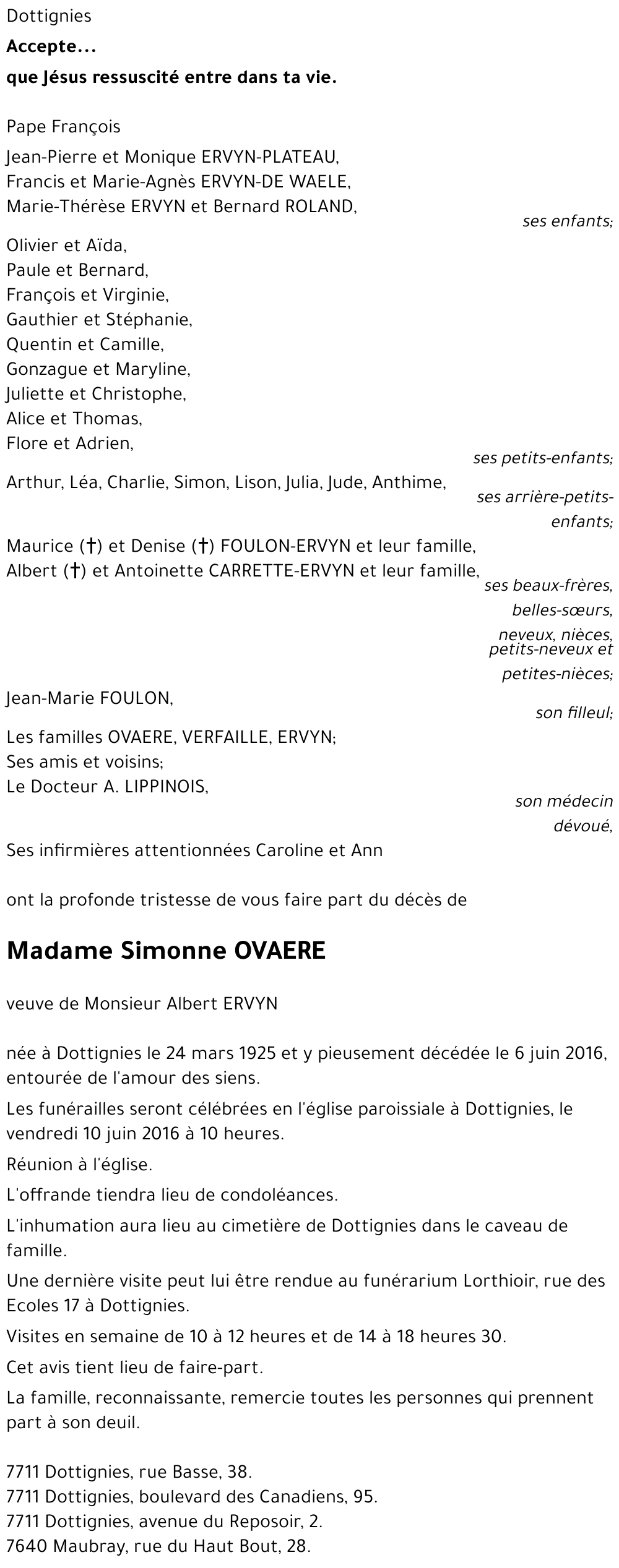 Simonne OVAERE