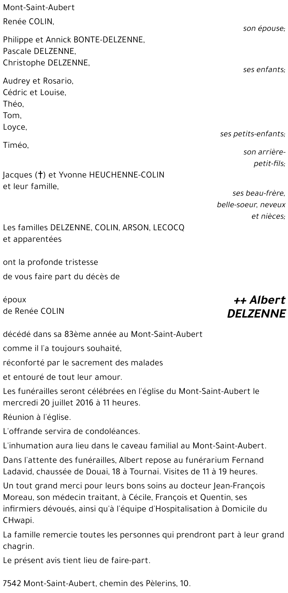 Albert DELZENNE