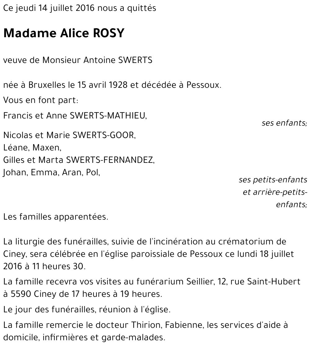 Alice ROSY