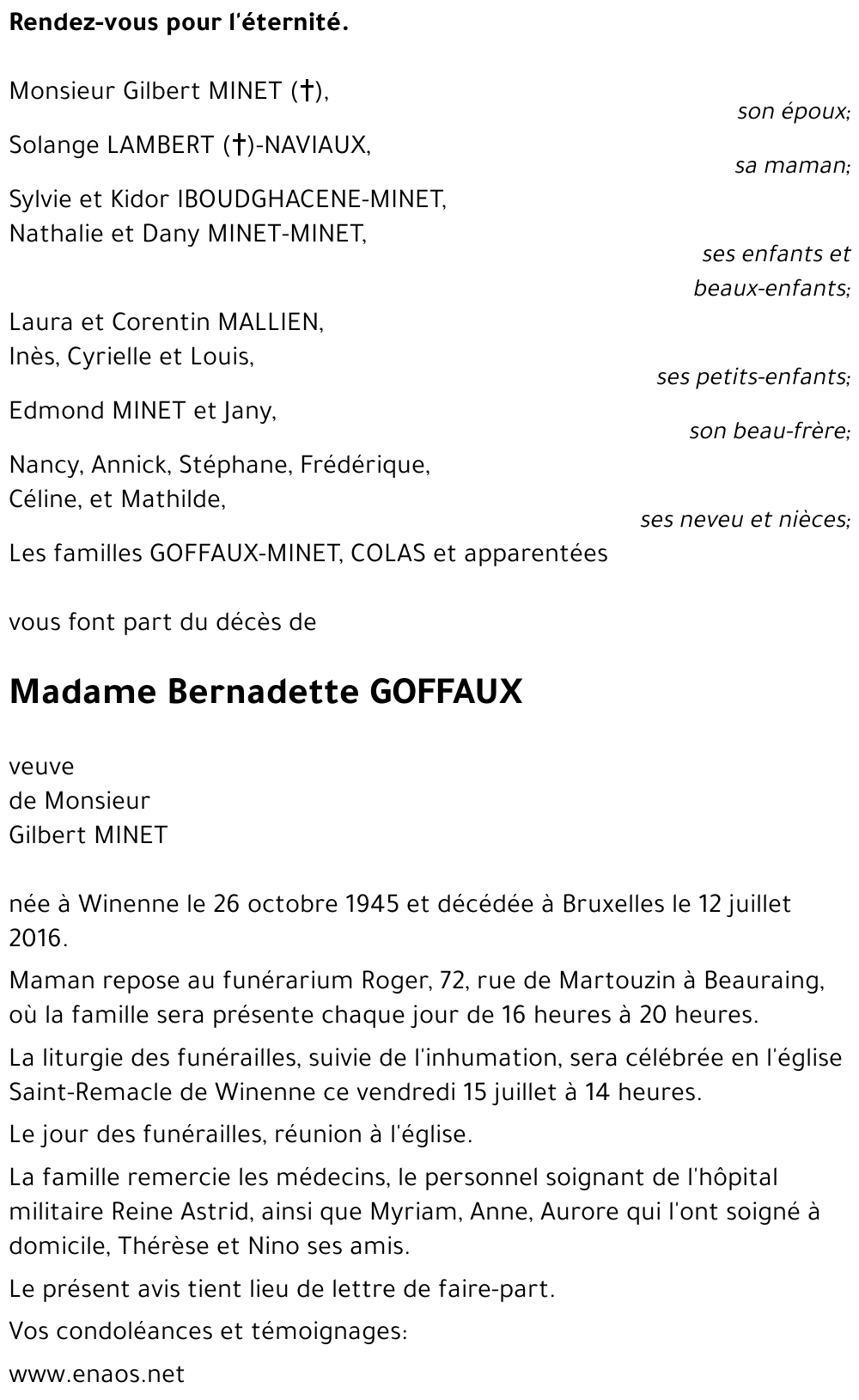 Bernadette GOFFAUX