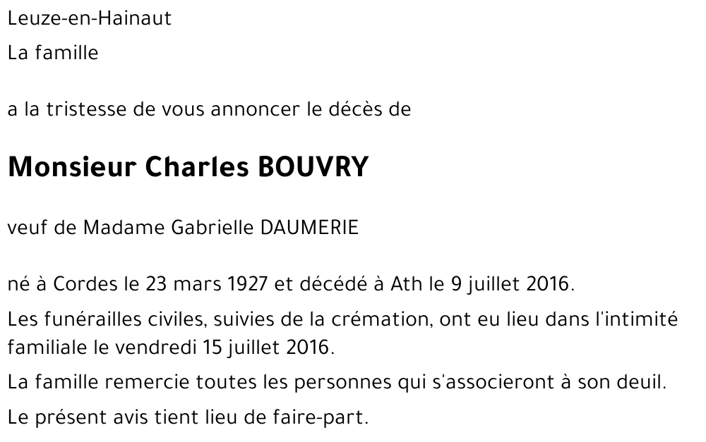 Charles BOUVRY