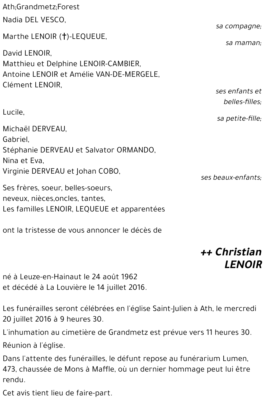 Christian LENOIR
