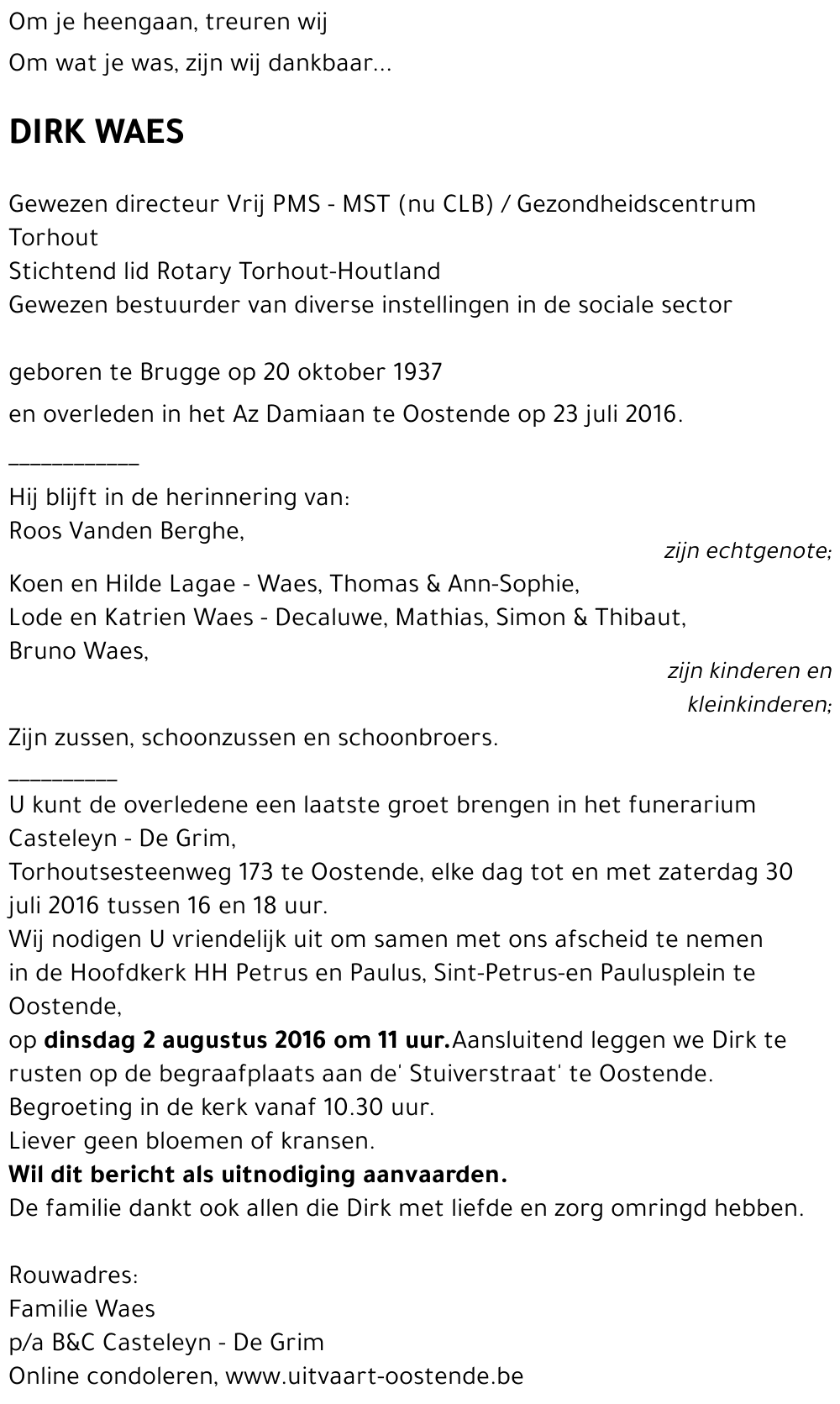 DIRK WAES