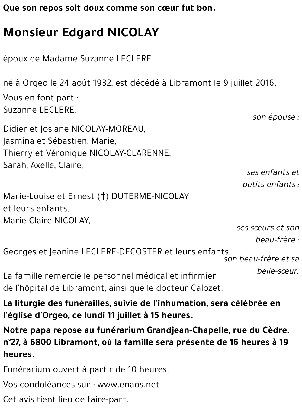 Edgard NICOLAY