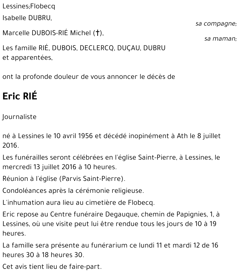 Eric RIÉ