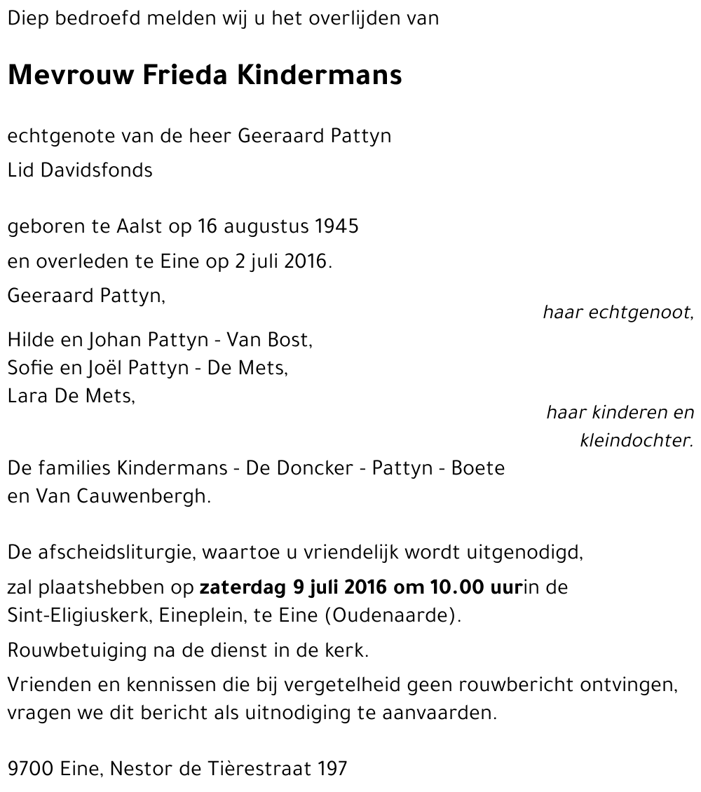 Frieda Kindermans