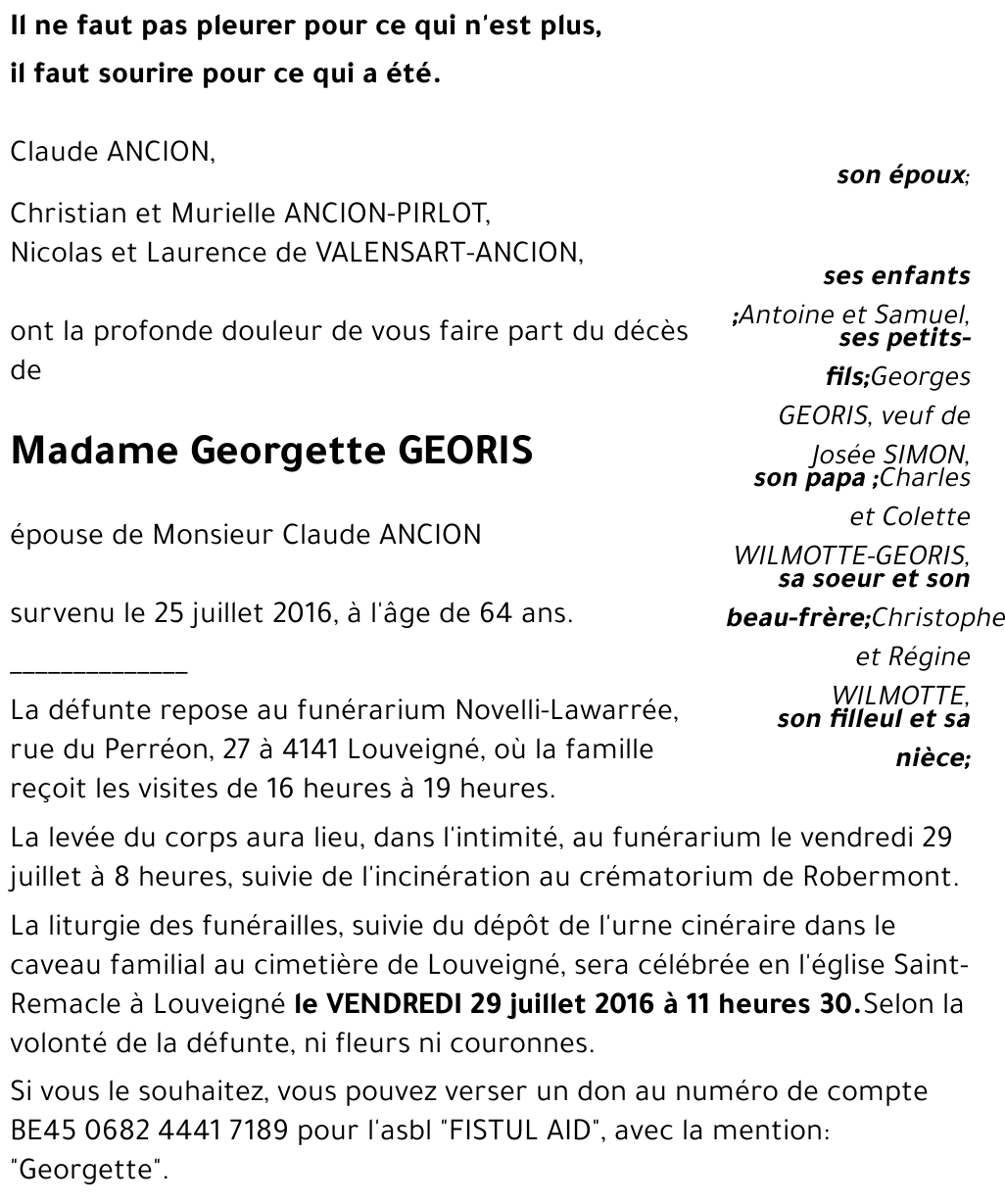 Georgette GEORIS