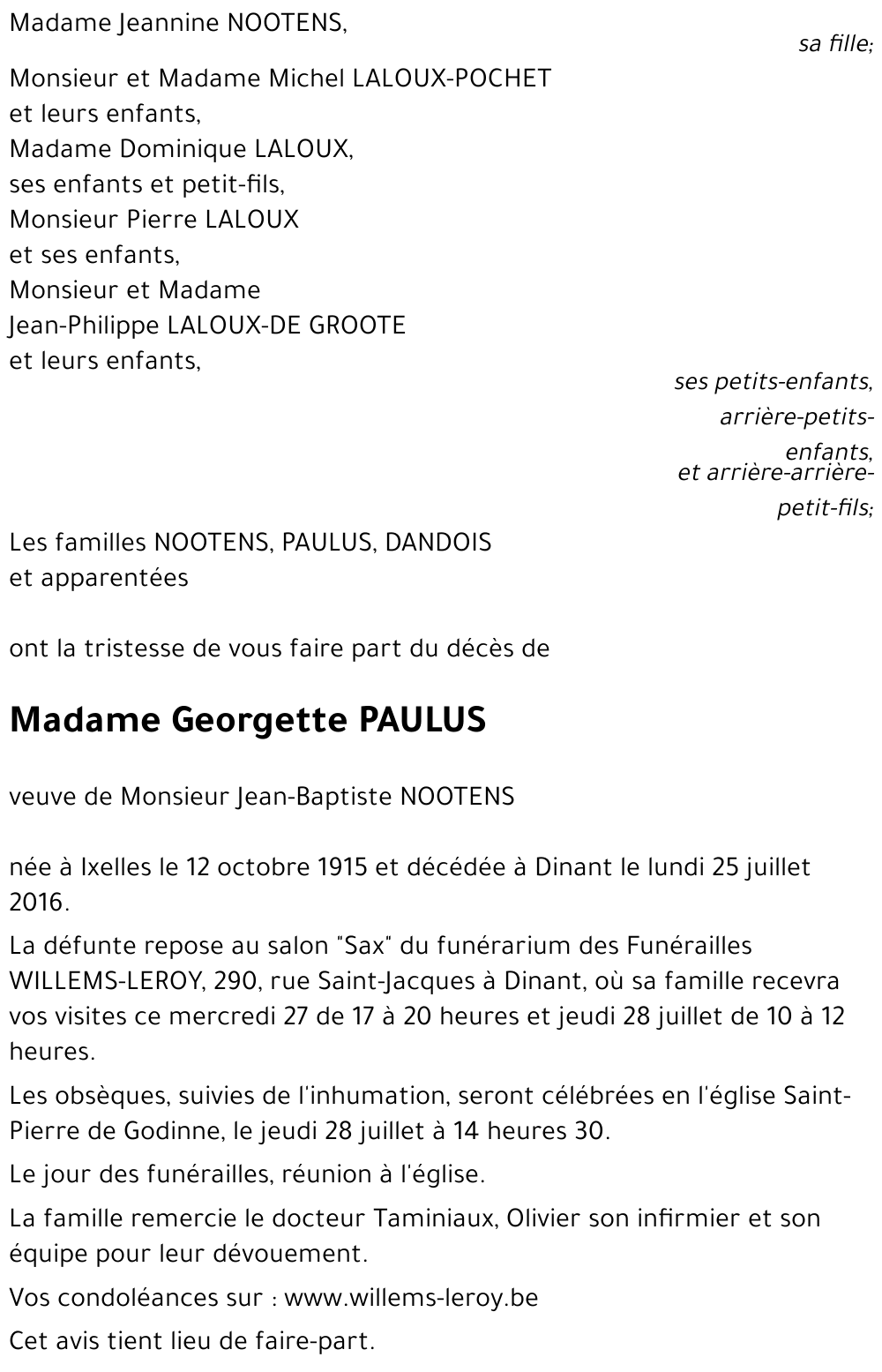 Georgette PAULUS