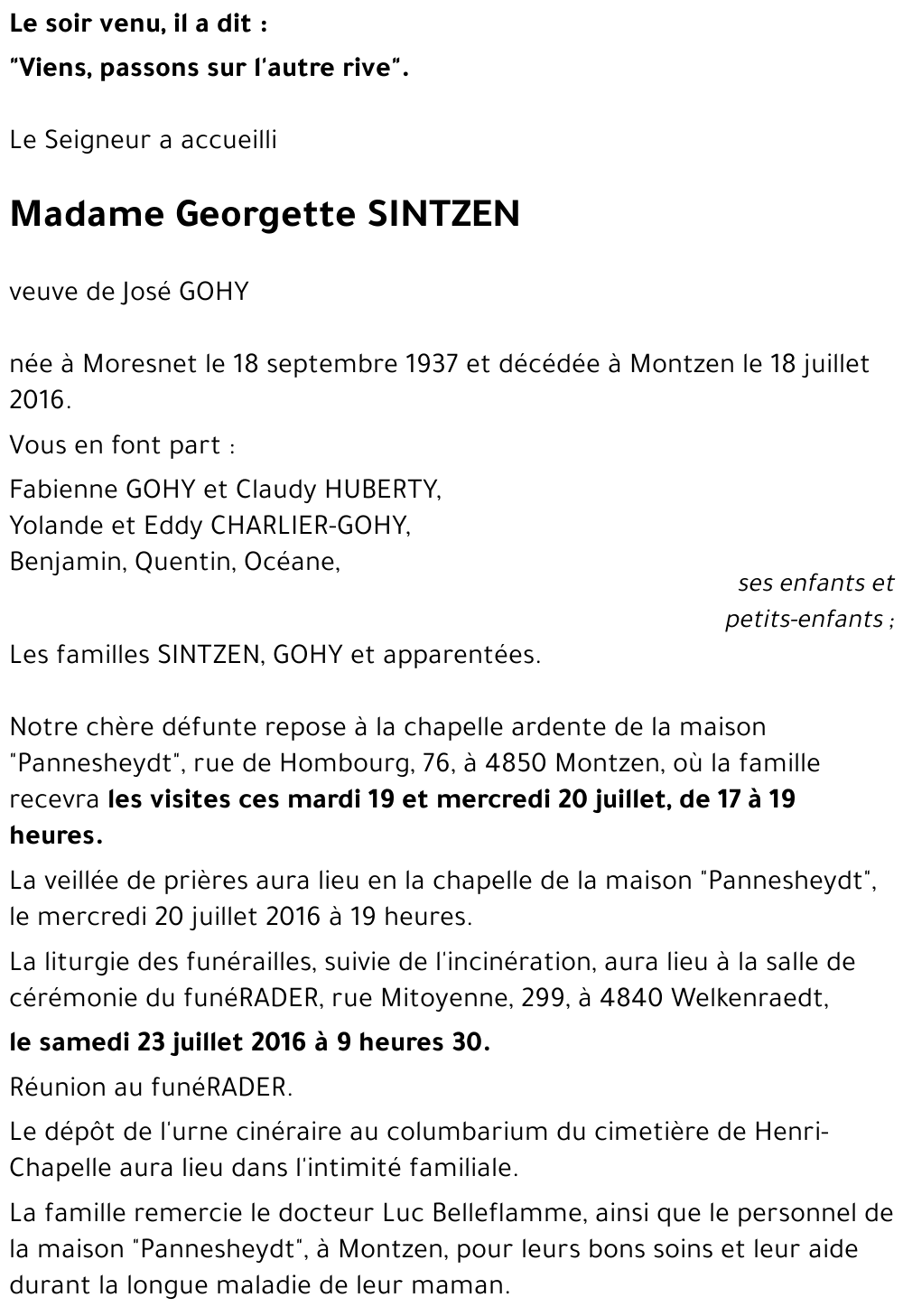 Georgette SINTZEN