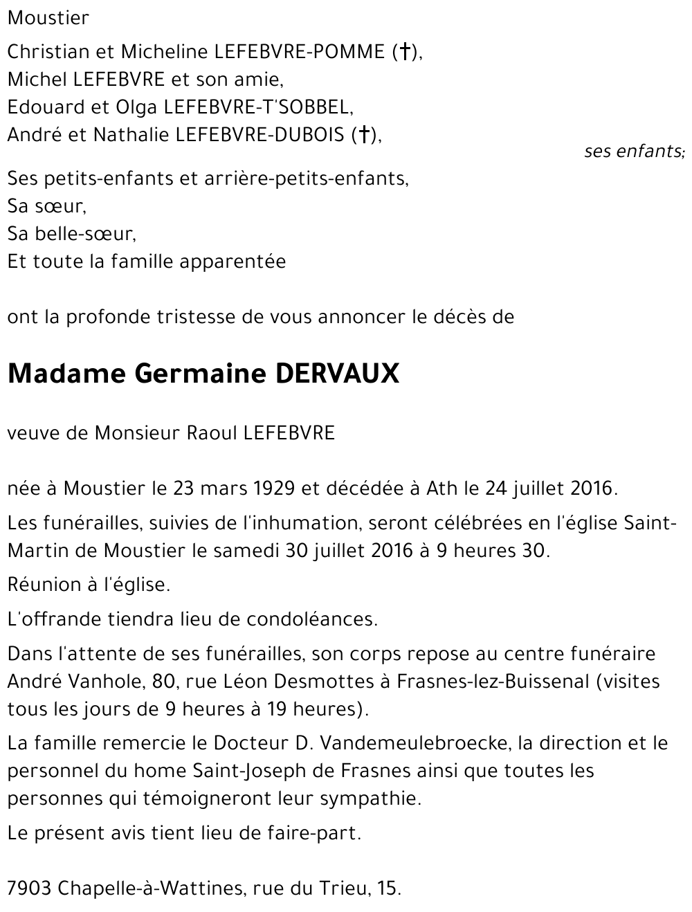 Germaine DERVAUX