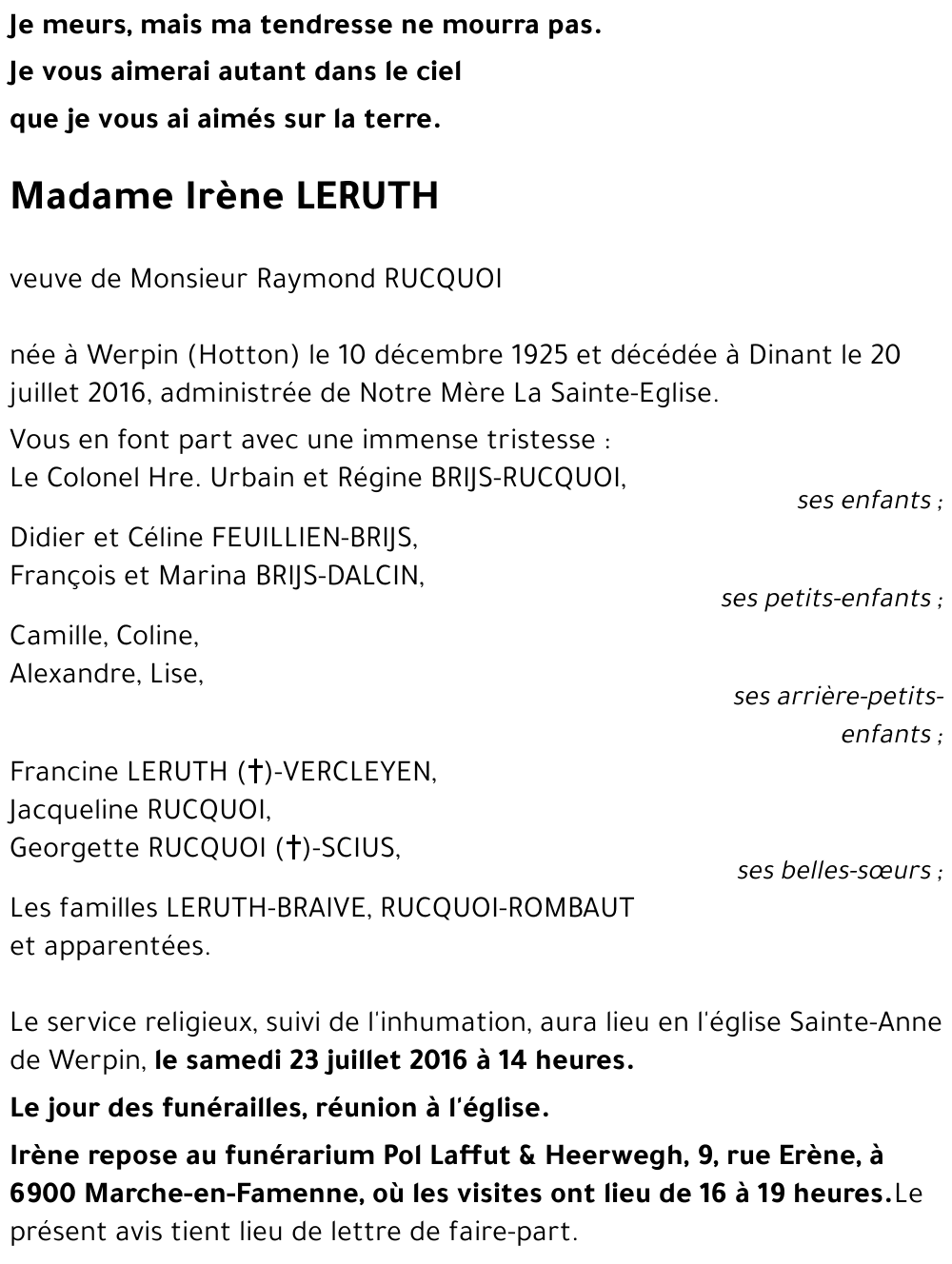 Irène LERUTH