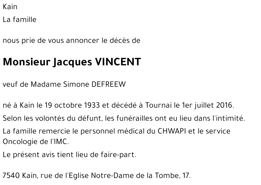 Jacques VINCENT