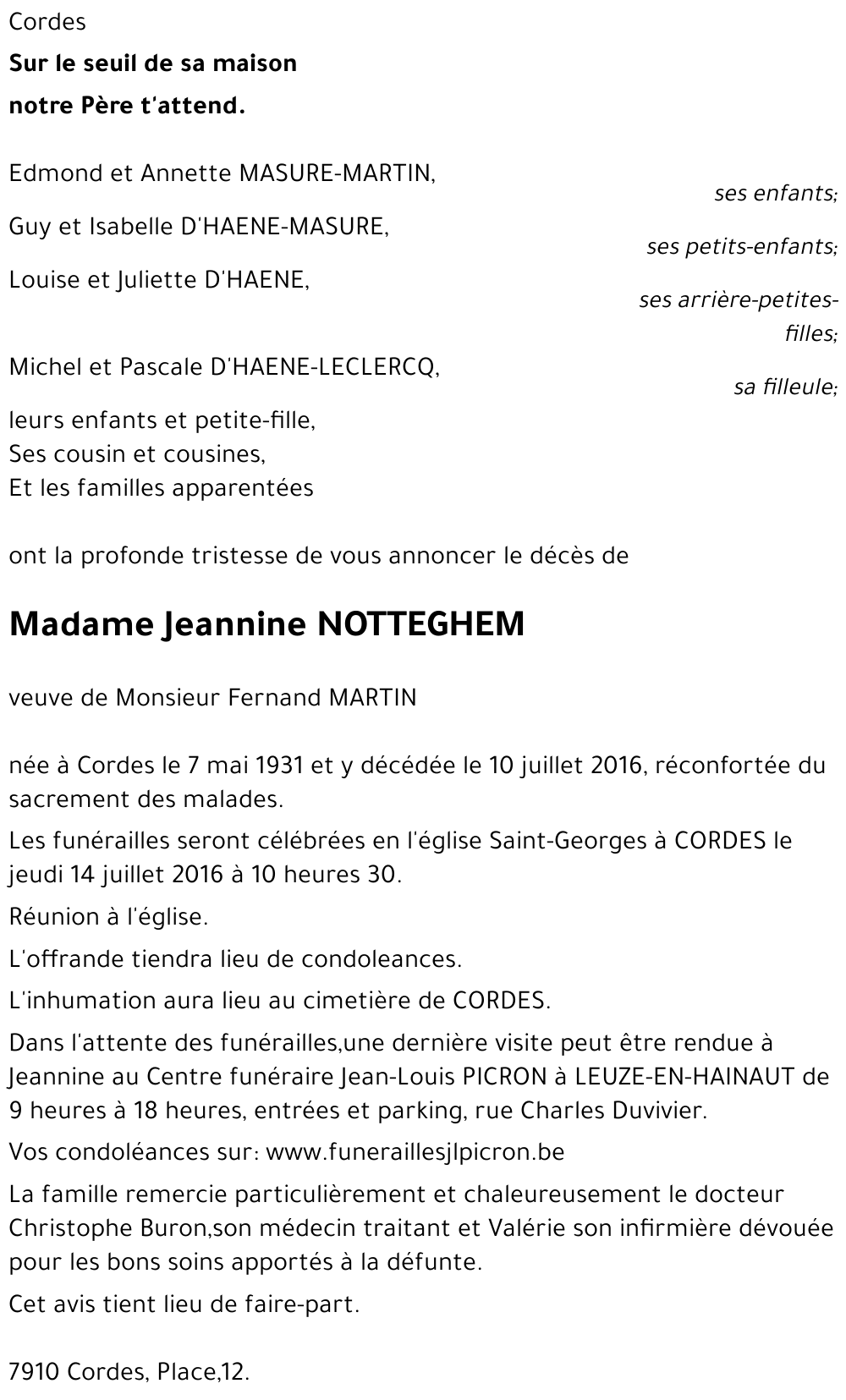 Jeannine NOTTEGHEM