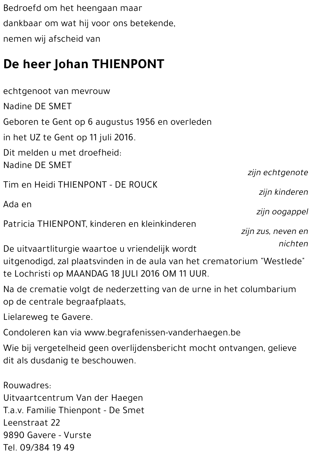Johan THIENPONT