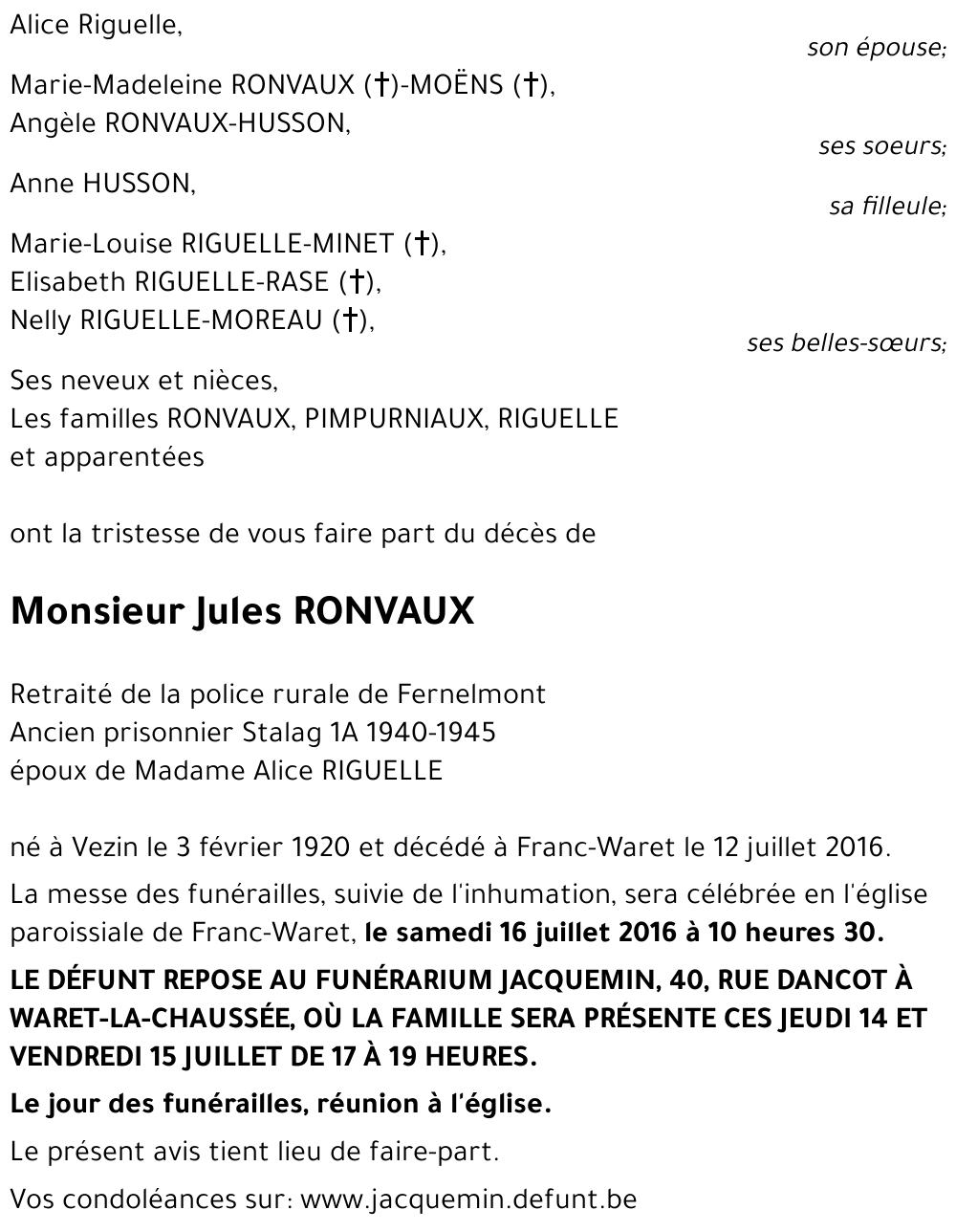 Jules RONVAUX