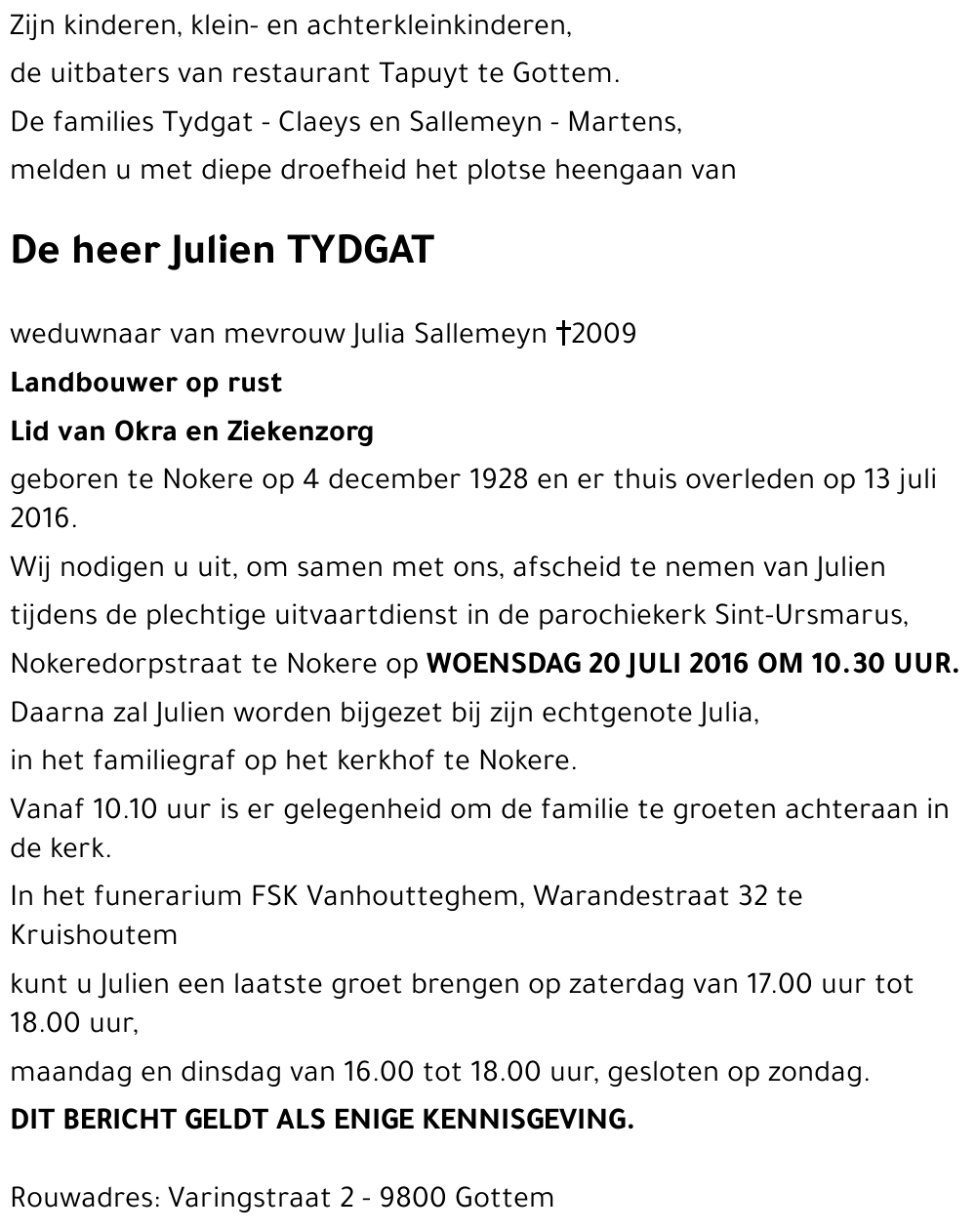 Julien TYDGAT