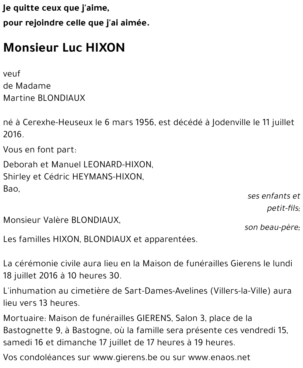 Luc HIXON