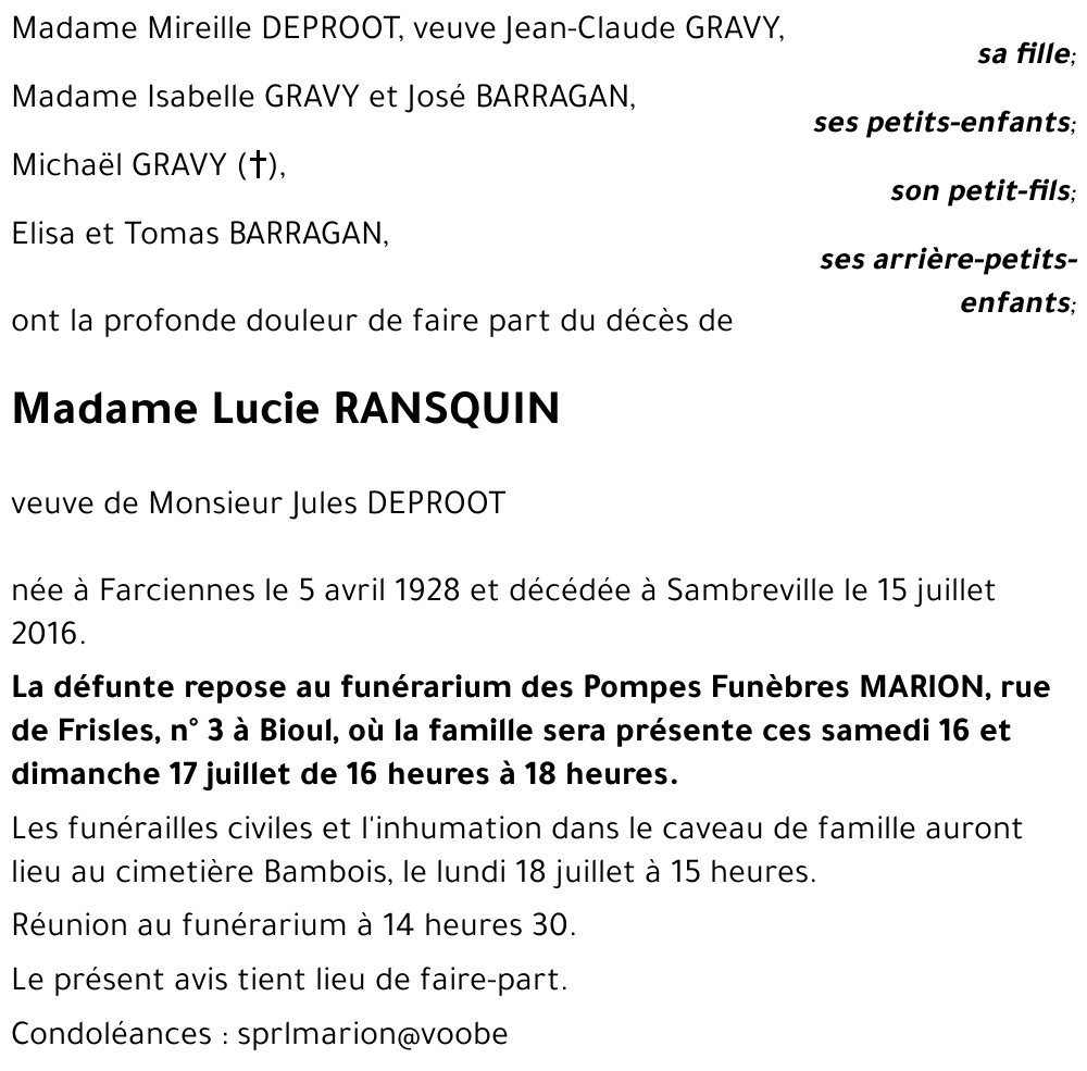Lucie RANSQUIN