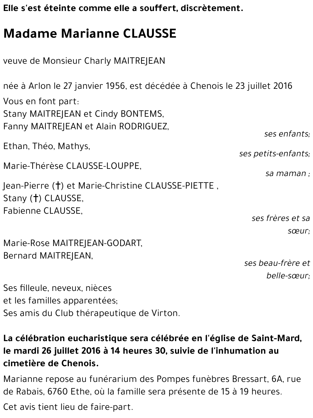 Marianne CLAUSSE 