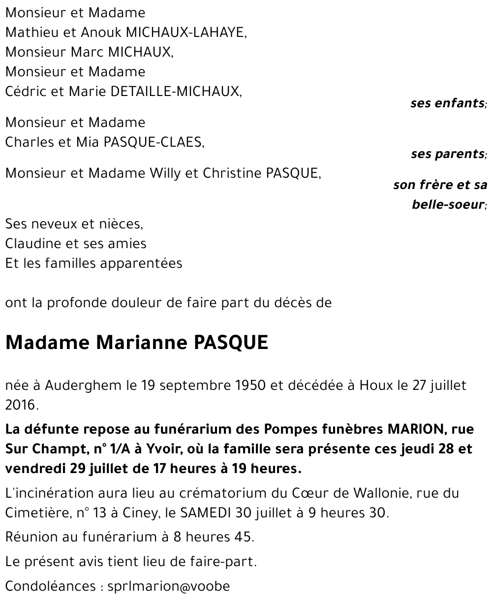Marianne PASQUE