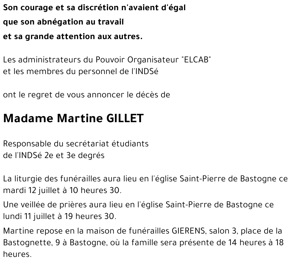 Martine GILLET