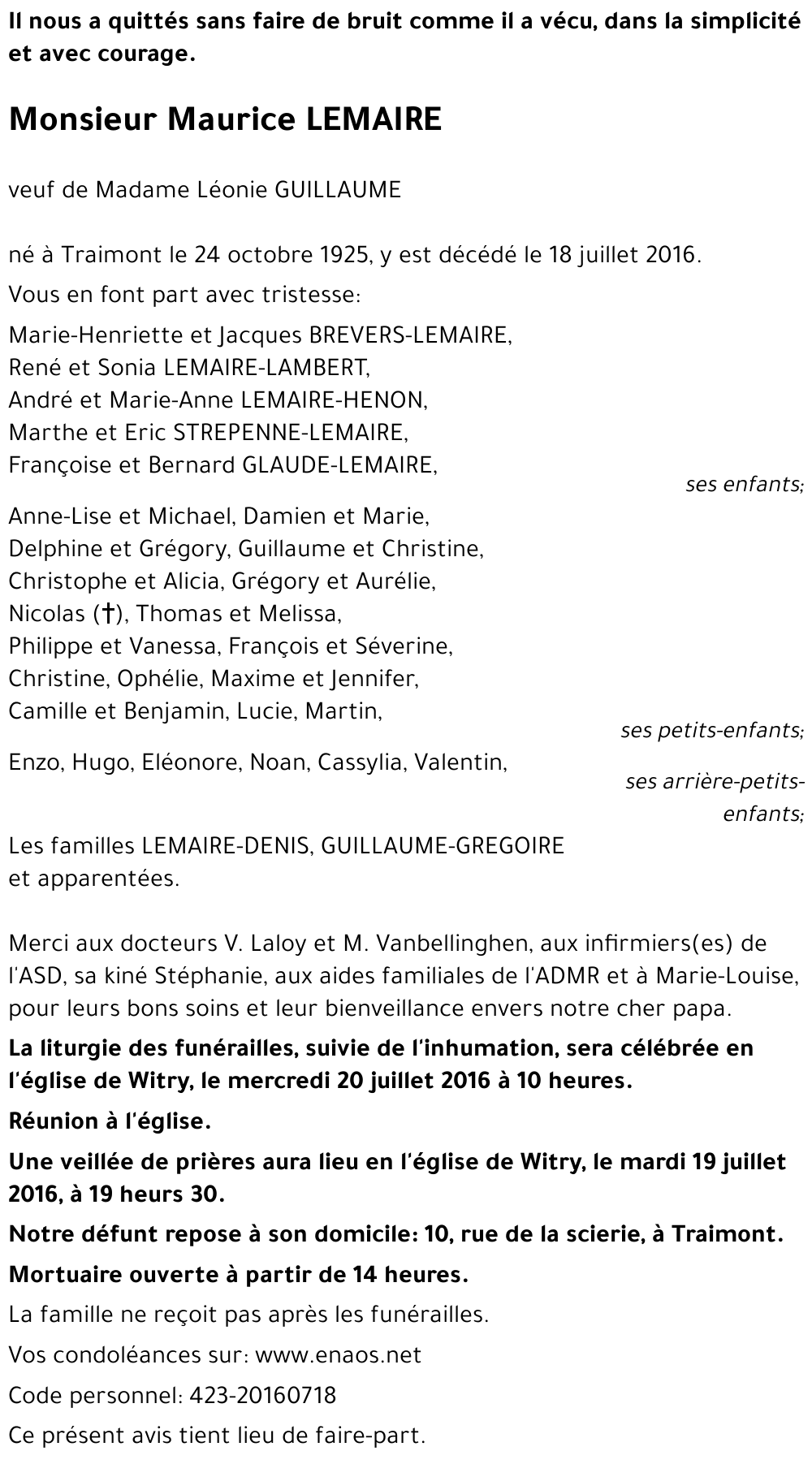 Maurice LEMAIRE