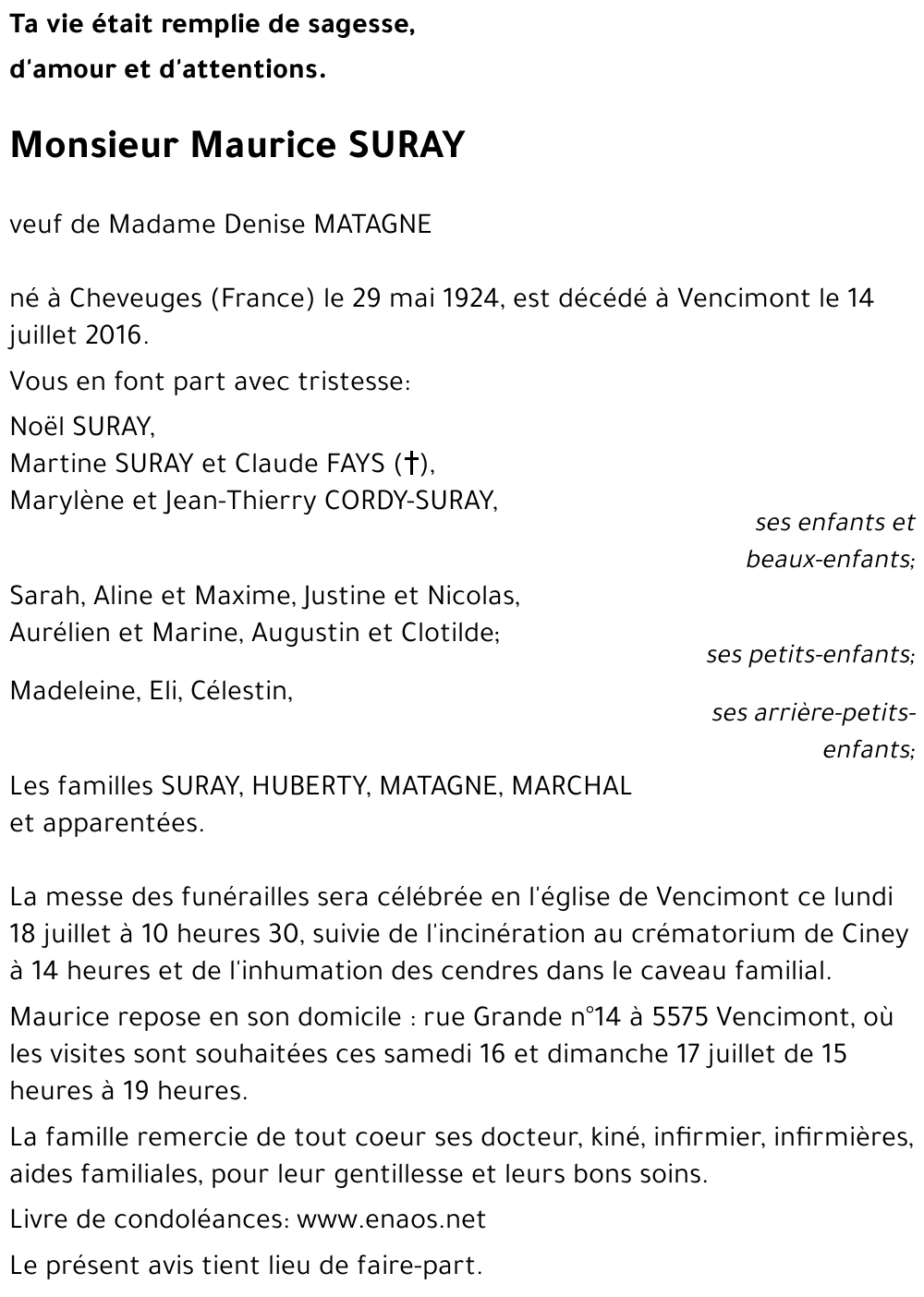 Maurice SURAY