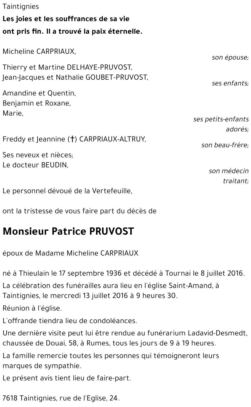 Patrice PRUVOST