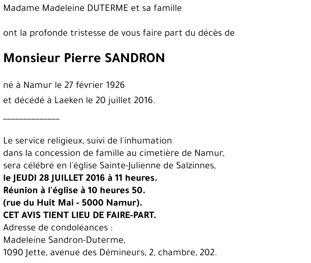 Pierre SANDRON