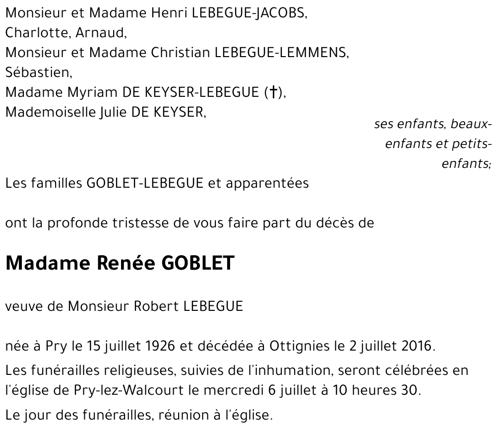 Renée GOBLET