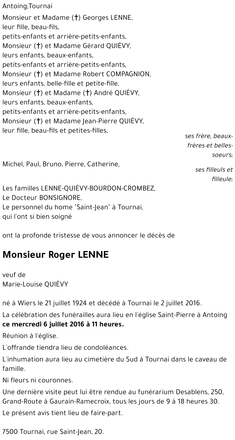Roger LENNE