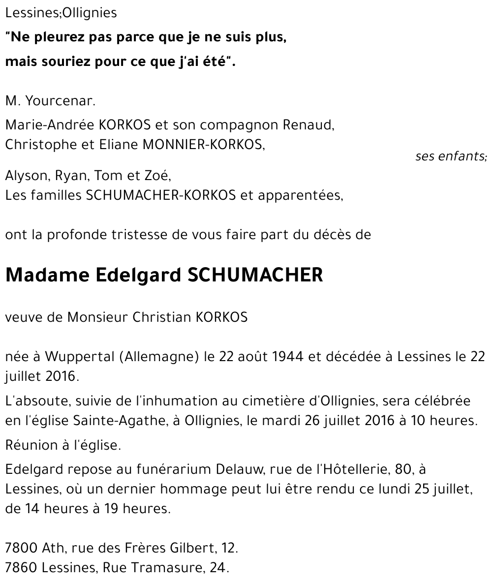 SCHUMACHER Edelgard