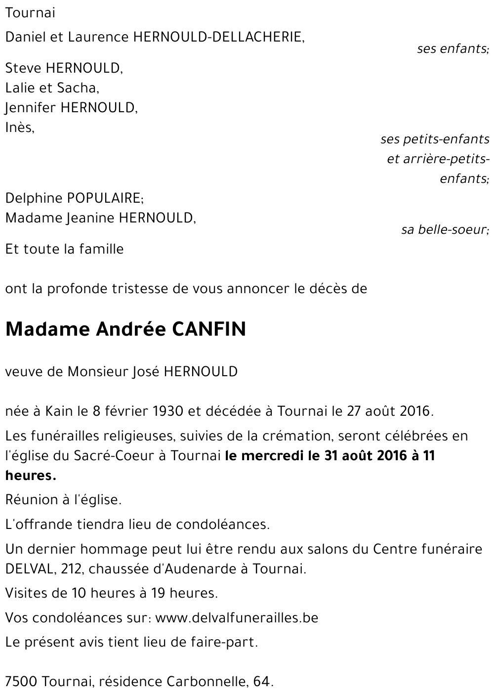 Andrée CANFIN