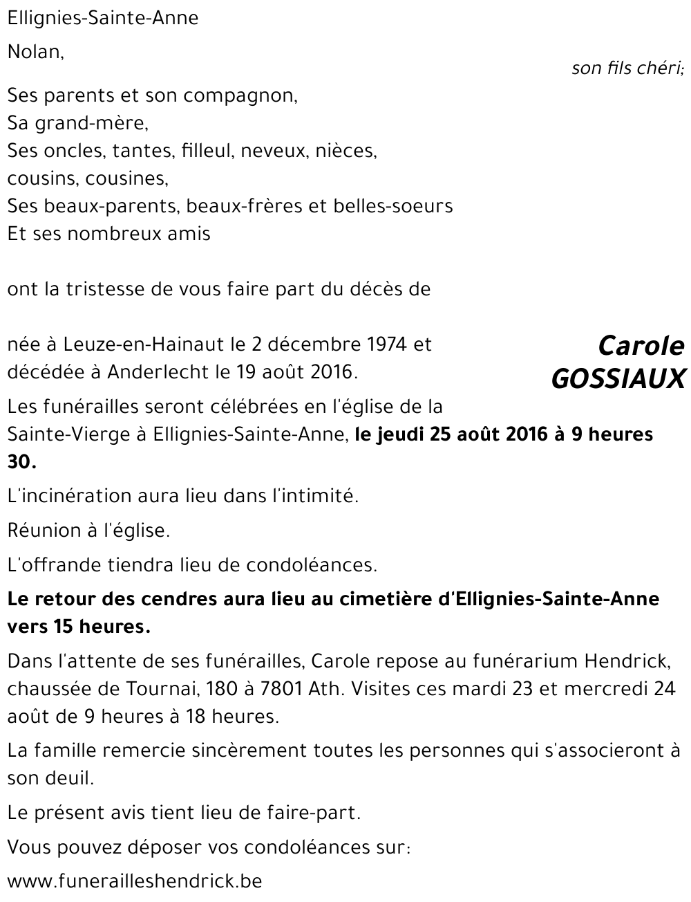 Carole GOSSIAUX