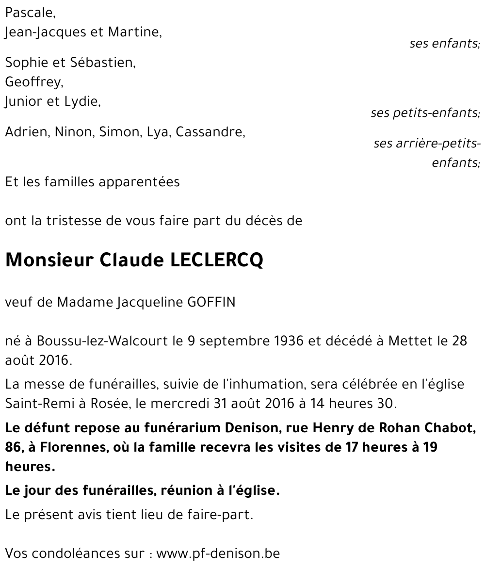 Claude LECLERCQ