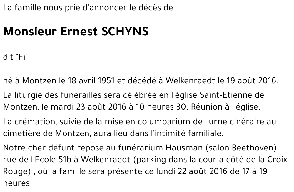 Ernest SCHYNS