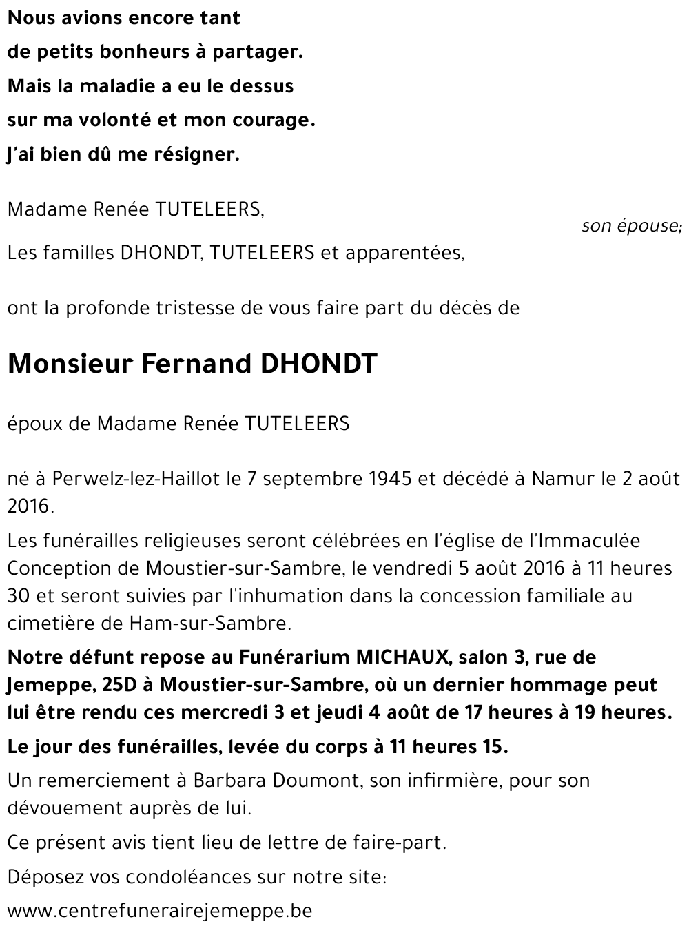 Fernand DHONDT