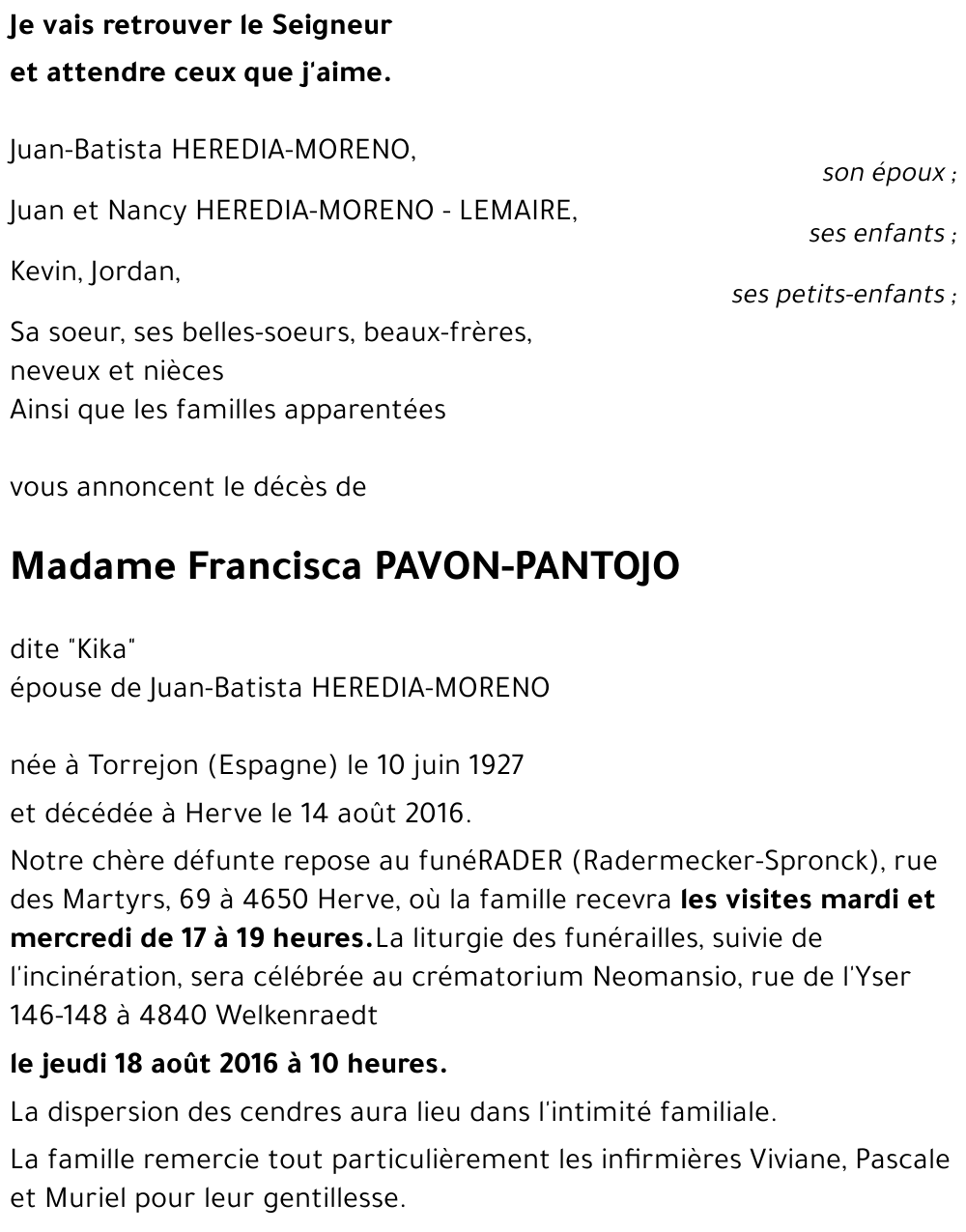 Francisca PAVON-PANTOJO