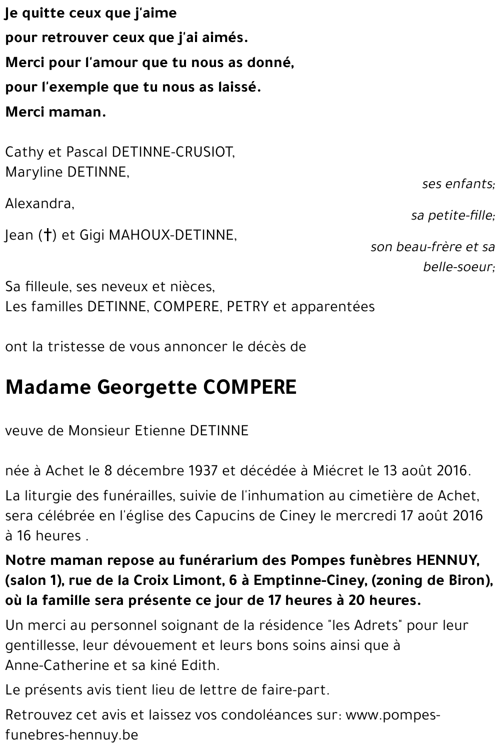 Georgette COMPERE