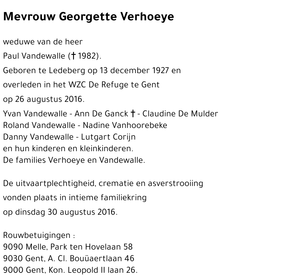 Georgette Verhoeye