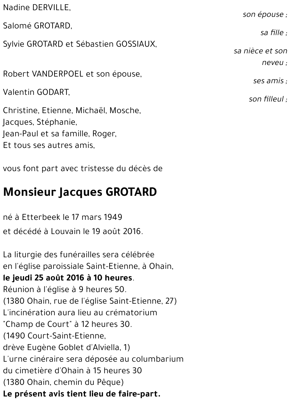 Jacques GROTARD