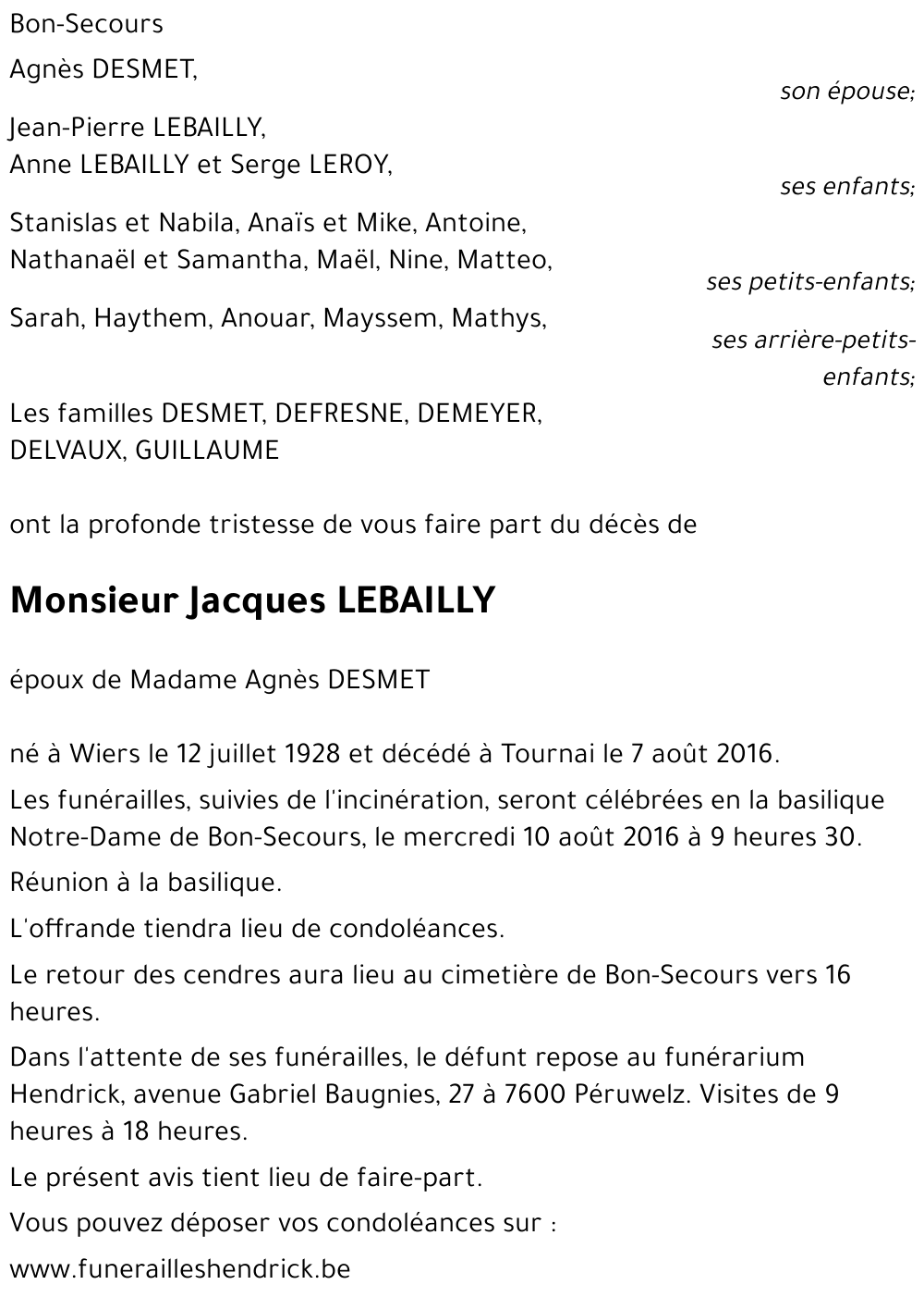 Jacques LEBAILLY