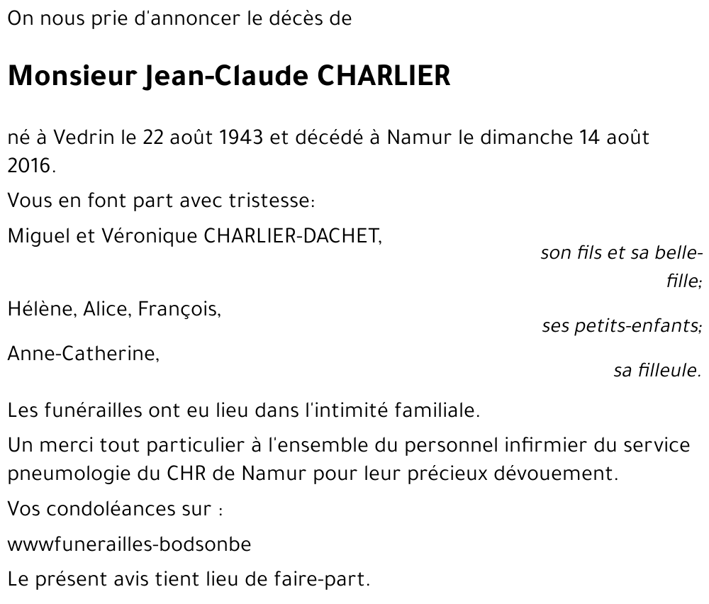 Jean-Claude CHARLIER