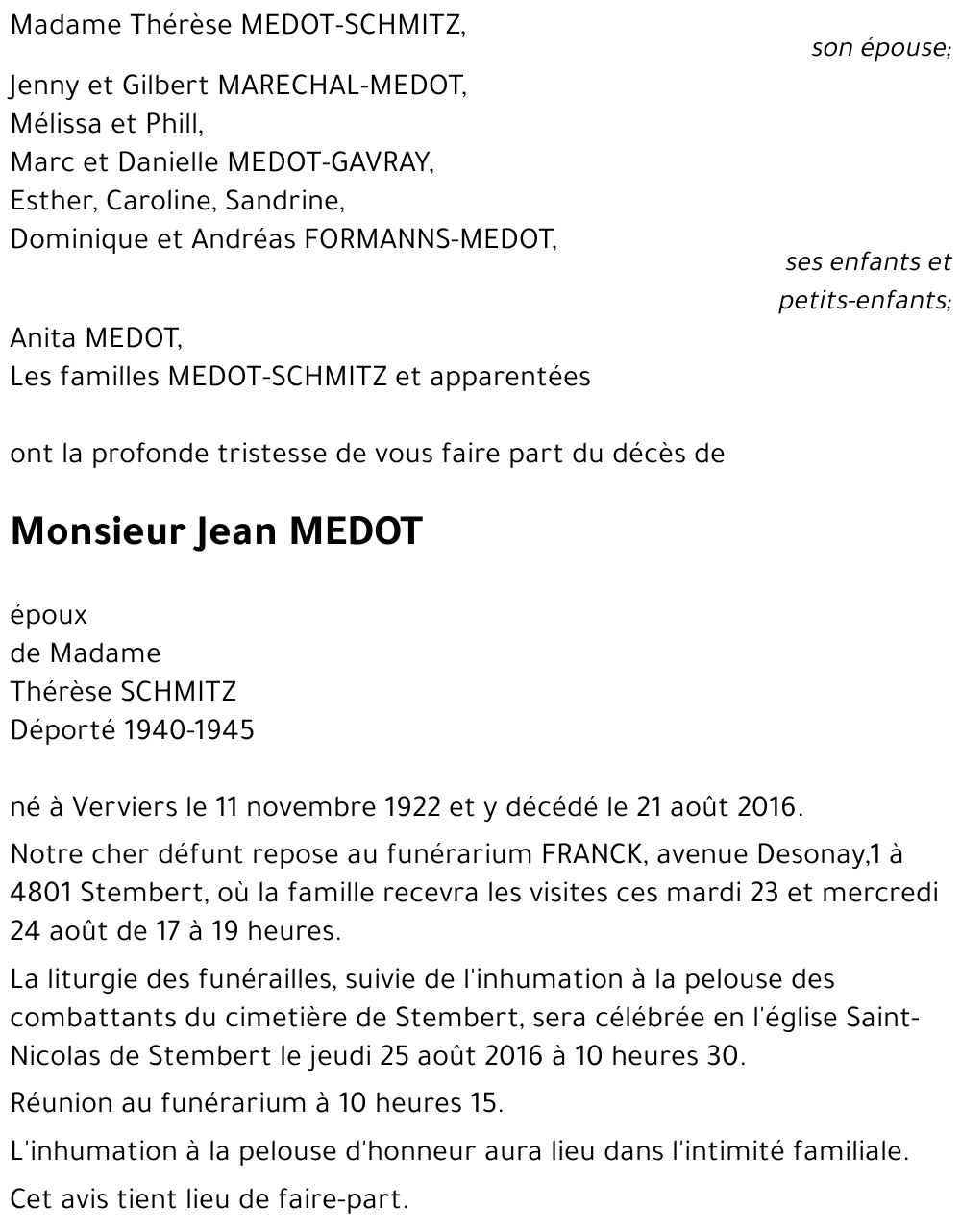 Jean MEDOT